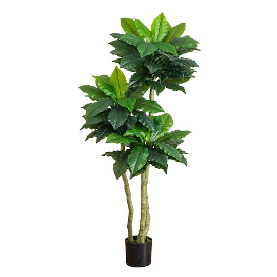 6Ft UV Resistant Artificial Bird Nest Fern Tree (Indoor/Outdoor) By Nearly Natural in Green | 28" x 28" x 72" | Michaels®